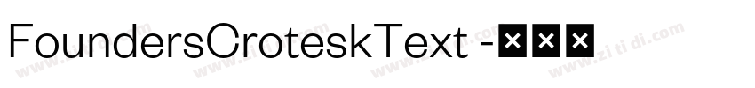 FoundersCroteskText 字体转换